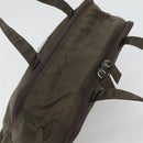 PRADA Hand Bag Nylon Khaki Silver Auth bs24908-6