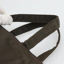 PRADA Hand Bag Nylon Khaki Silver Auth bs24908-8