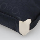 Salvatore Ferragamo Gancini Shoulder Bag Canvas Navy Silver Auth bs24930-17