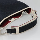 Salvatore Ferragamo Gancini Shoulder Bag Canvas Navy Silver Auth bs24930-7