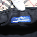 BURBERRY Nova Check Blue Label Hand Bag Canvas Nylon Black Beige Auth bs24936-11