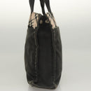 BURBERRY Nova Check Blue Label Hand Bag Canvas Nylon Black Beige Auth bs24936-4