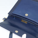 SAINT LAURENT Shoulder Bag Leather Blue Gold Auth bs24959-10