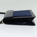 SAINT LAURENT Shoulder Bag Leather Blue Gold Auth bs24959-3