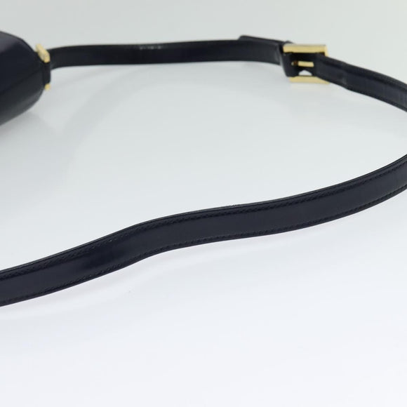 SAINT LAURENT Shoulder Bag Leather Blue Gold Auth bs24959