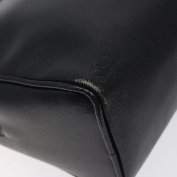 LOEWE Anagram Clutch Bag Leather Black Gold Auth bs24960