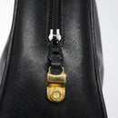 LOEWE Anagram Clutch Bag Leather Black Gold Auth bs24960-8
