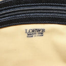 LOEWE Anagram Clutch Bag Leather Black Gold Auth bs24960-10