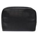 LOEWE Anagram Clutch Bag Leather Black Gold Auth bs24960-2
