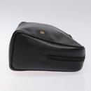 LOEWE Anagram Clutch Bag Leather Black Gold Auth bs24960-3