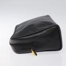 LOEWE Anagram Clutch Bag Leather Black Gold Auth bs24960-4