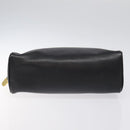 LOEWE Anagram Clutch Bag Leather Black Gold Auth bs24960-6