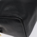 LOEWE Anagram Clutch Bag Leather Black Gold Auth bs24960-14