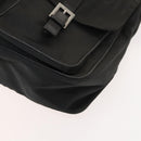 FENDI Shoulder Bag Nylon Black Silver Auth bs24965-8