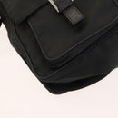 FENDI Shoulder Bag Nylon Black Silver Auth bs24965-15