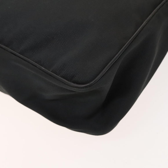 FENDI Shoulder Bag Nylon Black Silver Auth bs24965