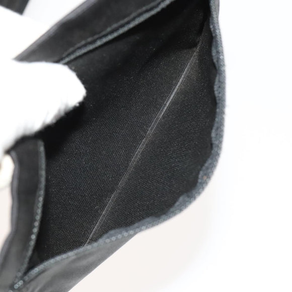 FENDI Shoulder Bag Nylon Black Silver Auth bs24965