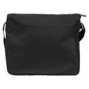 FENDI Shoulder Bag Nylon Black Silver Auth bs24965-2