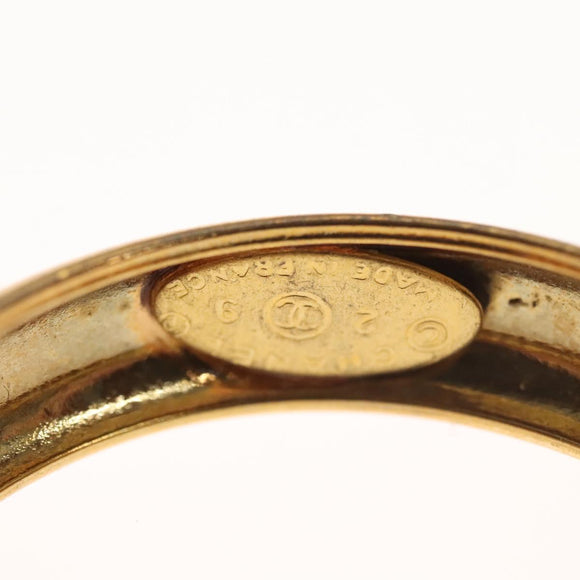 CHANEL Earring metal Gold CC Auth bs24970