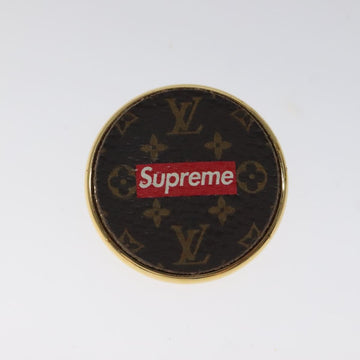 LOUIS VUITTON  Supreme Pin Badge metal Gold MP2076 LV Auth bs24973A - 0