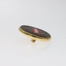 LOUIS VUITTON  Supreme Pin Badge metal Gold MP2076 LV Auth bs24973A-5