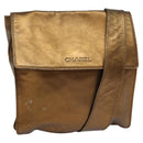CHANEL Shoulder Bag Leather Brown Gold CC Auth bs24975-1