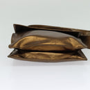 CHANEL Shoulder Bag Leather Brown Gold CC Auth bs24975-5