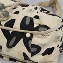 CHANEL Tote Bag Canvas White Silver CC Auth bs24978-9