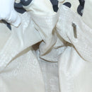 CHANEL Tote Bag Canvas White Silver CC Auth bs24978-19