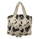 CHANEL Tote Bag Canvas White Silver CC Auth bs24978-13