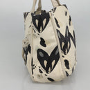 CHANEL Tote Bag Canvas White Silver CC Auth bs24978-4