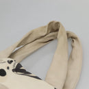 CHANEL Tote Bag Canvas White Silver CC Auth bs24978-8