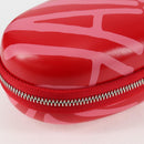 CHANEL Chain Bril Zonnebril Etui Brillenhoes Leer Rood CC Auth bs24979SAM-15