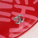 CHANEL Chain Bril Zonnebril Etui Brillenhoes Leer Rood CC Auth bs24979SAM-18