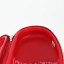 CHANEL Chain Glasses Sunglasses Case Glasses Case Leather Red CC Auth bs24979AM-23