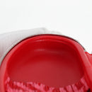 CHANEL Chain Glasses Sunglasses Case Glasses Case Leather Red CC Auth bs24979AM-24