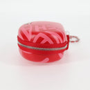 CHANEL Chain Glasses Sunglasses Case Glasses Case Leather Red CC Auth bs24979AM-3