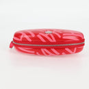 CHANEL Chain Bril Zonnebril Etui Brillenhoes Leer Rood CC Auth bs24979SAM-6