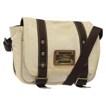 LOUIS VUITTON Antigua Buzzus PM Shoulder Bag Beige Brown M40042 LV Auth bs24988