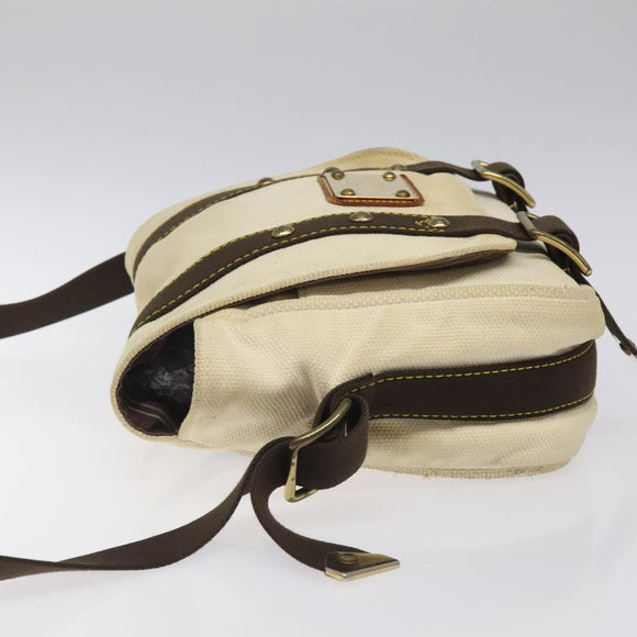LOUIS VUITTON Antigua Buzzus PM Shoulder Bag Beige Brown M40042 LV Auth bs24988