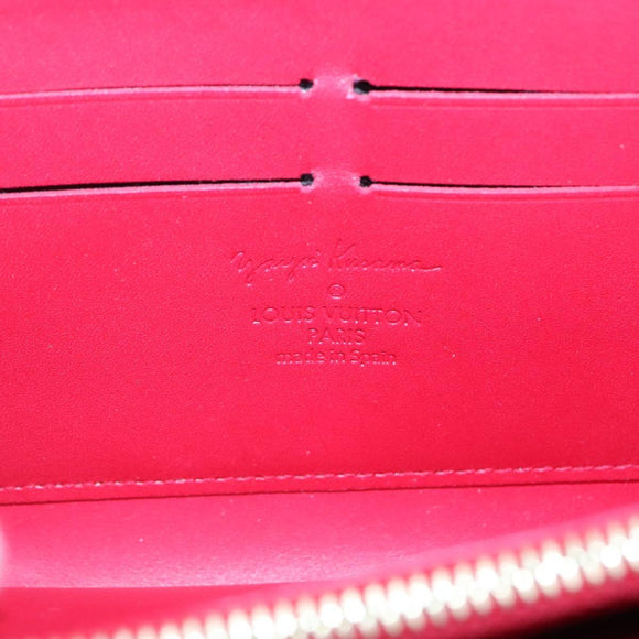 LOUIS VUITTON Monogram Vernis Yayoi Kusama Wallet Rouge M91572 LV Auth bs24989