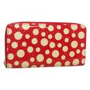 LOUIS VUITTON Monogram Vernis Yayoi Kusama Wallet Rouge M91572 LV Auth bs24989-1
