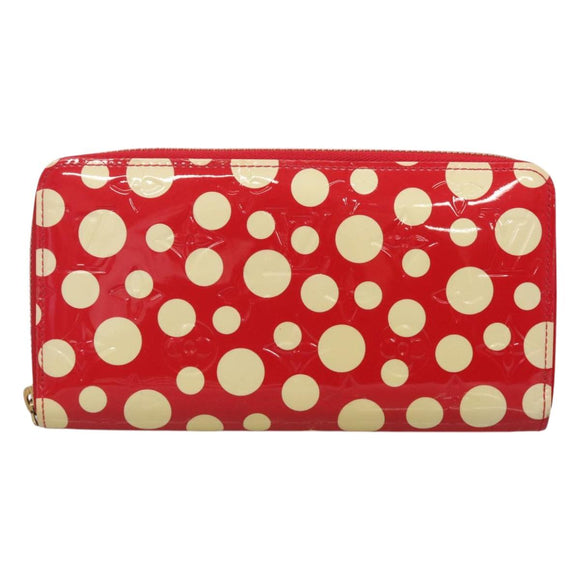 LOUIS VUITTON Monogram Vernis Yayoi Kusama Wallet Rouge M91572 LV Auth bs24989