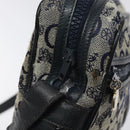 CELINE C Sulky Shoulder Bag Canvas Navy Gold Auth bs24993-8