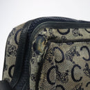 CELINE C Sulky Shoulder Bag Canvas Navy Gold Auth bs24993-9