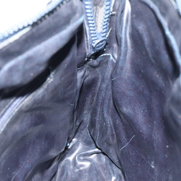 CELINE C Sulky Shoulder Bag Canvas Navy Gold Auth bs24993