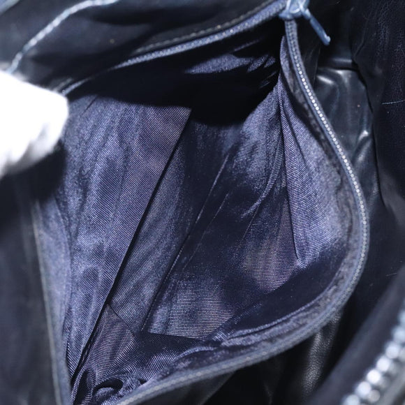 CELINE C Sulky Shoulder Bag Canvas Navy Gold Auth bs24993