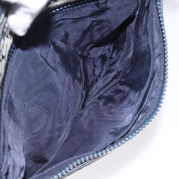 CELINE C Sulky Shoulder Bag Canvas Navy Gold Auth bs24993