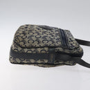 CELINE C Sulky Shoulder Bag Canvas Navy Gold Auth bs24993-3