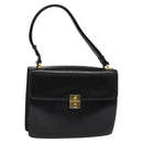 CELINE Shoulder Bag Leather Black Gold Auth bs24994-1